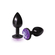 Butt Plugs  Bejeweled Annodized Stainless Steel Plug - Violet