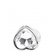 Love Heart Diamond Plug 3.15 Inch Silver