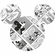 Samolepicí Netkaná Tapeta / Tetování Na Zeď - Mickey Head Comic Cartoon - Velikost 125 X 125 Cm