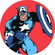 Samolepicí Netkaná Tapeta / Tetování Na Zeď - Marvel Powerup Captain America - Rozměr 125 X 125 Cm