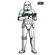 Samolepicí Netkaná Tapeta / Tetování Na Zeď - Star Wars Xxl Stormtrooper - Rozměr 127 X 188 Cm